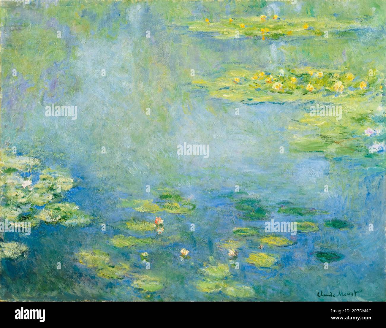 Claude Monet Waterlilies Painting In Oil On Canvas Circa 1906 Stock