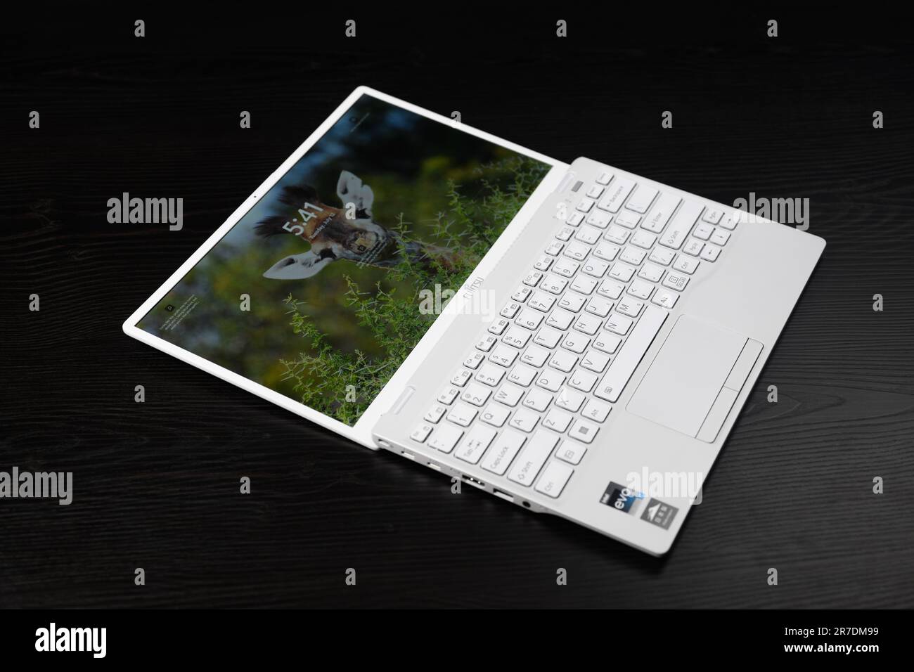 Ho Chi Minh city, Vietnam June 2023. Fujitsu Laptop Black isolation