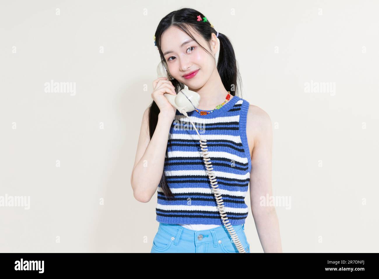 vintage y2k pink retro concept photo of korean asian cute woman 