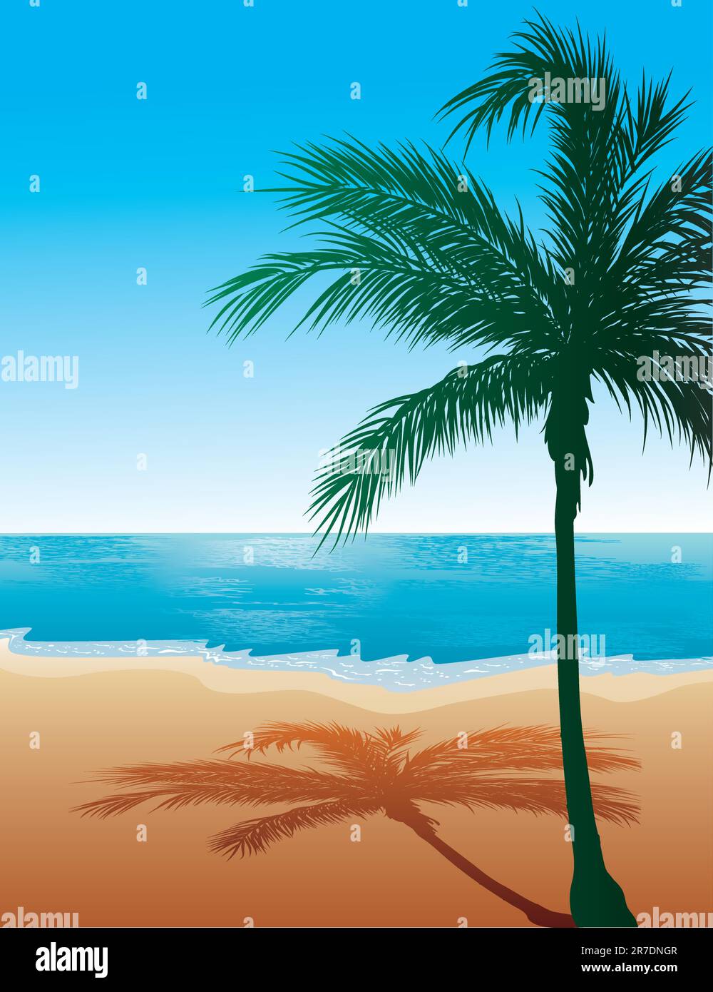 Vector Illustration of Beach Background 9 Stock Vector Image & Art - Alamy