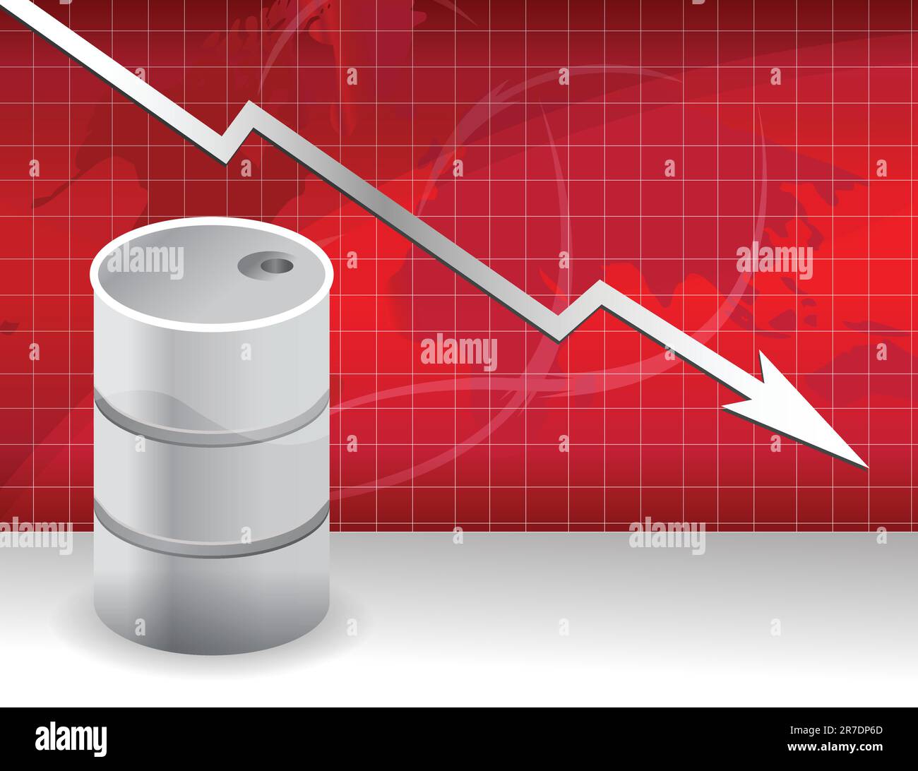oil prices falling down concept illustration Stock Vector Image & Art