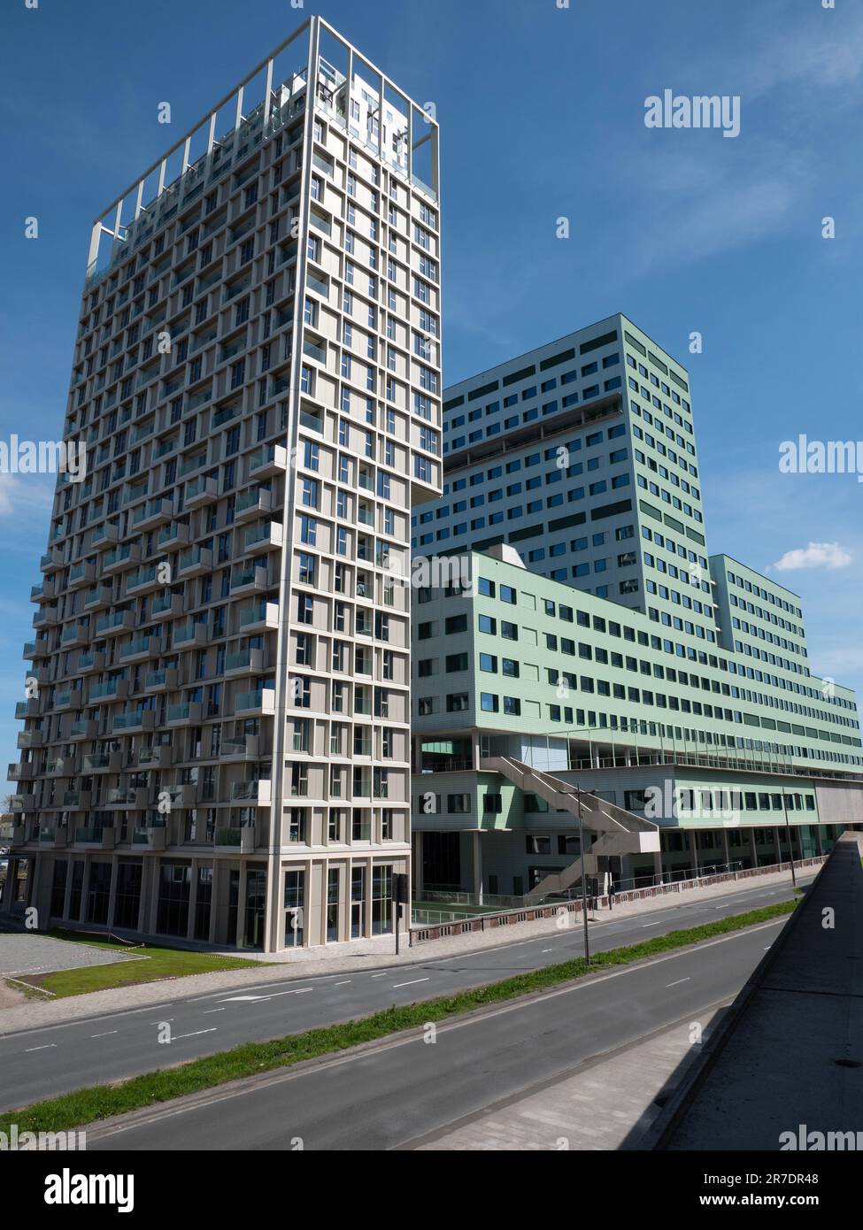 Antwerp, Belgium, April 30, 2023, the building of the new hospital ZNA in Antwerp Stock Photo