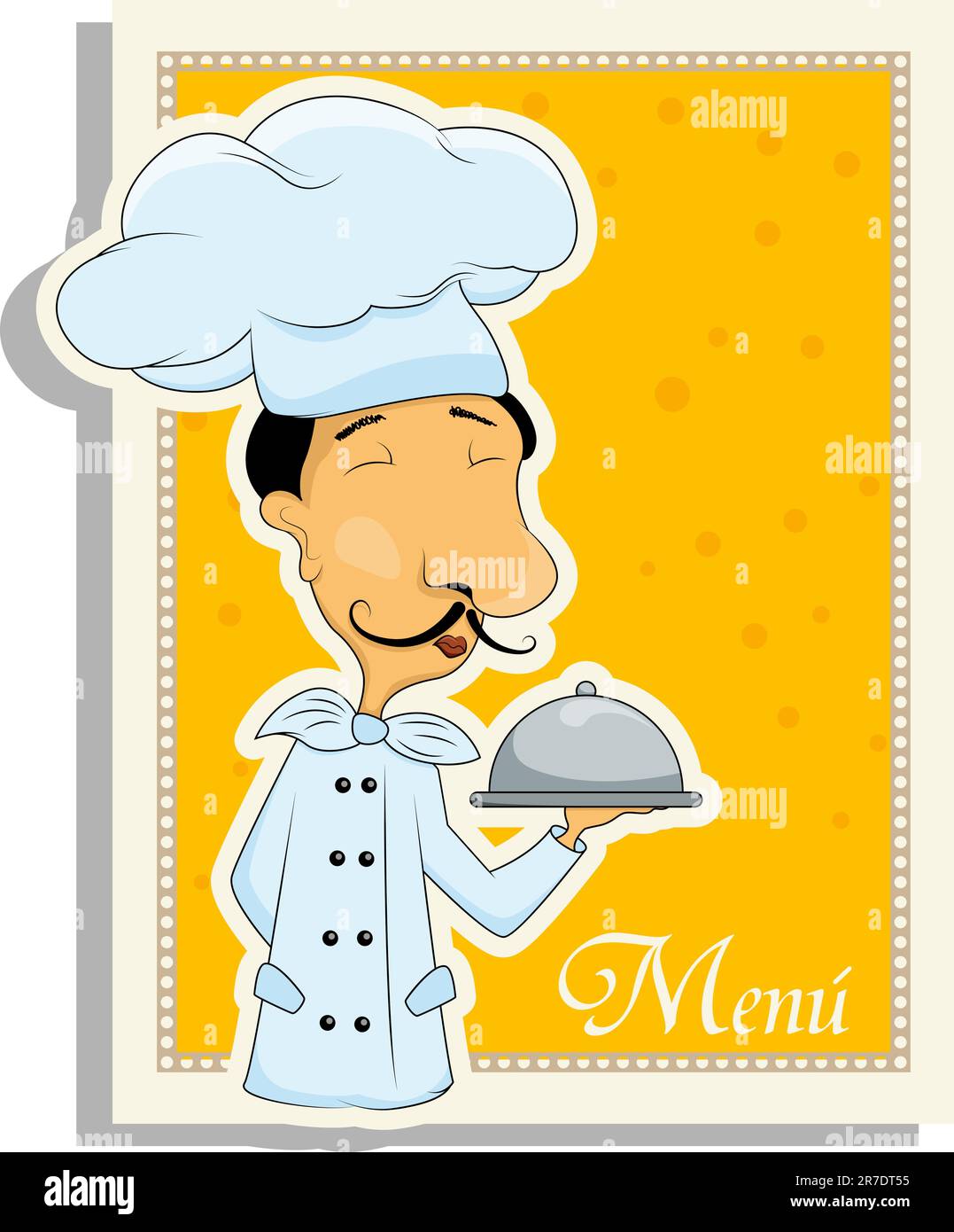 vector-menu-pattern-with-italian-chef-stock-vector-image-art-alamy