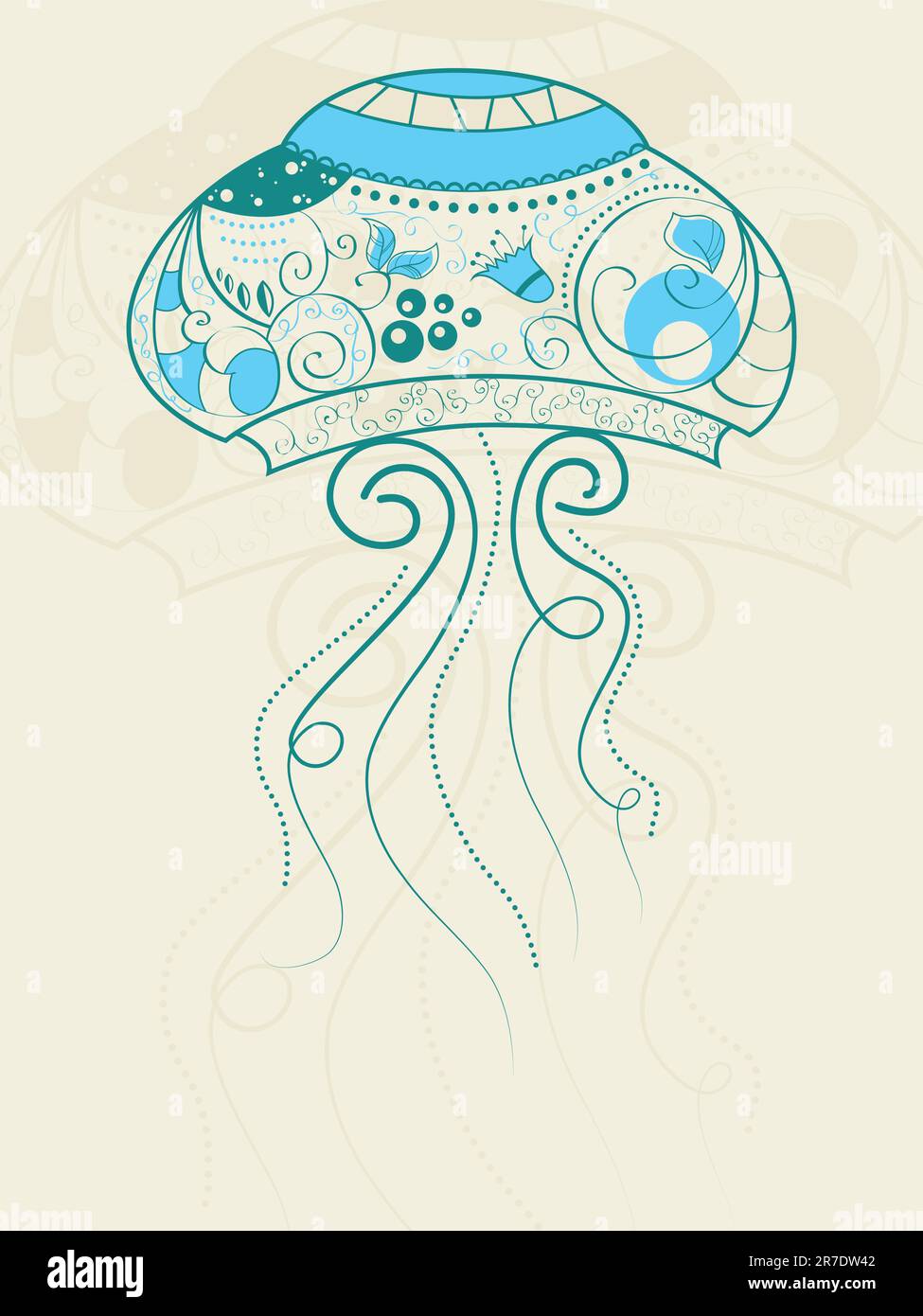 Vector picture with bizarre jellyfish Stock Vector Image & Art - Alamy