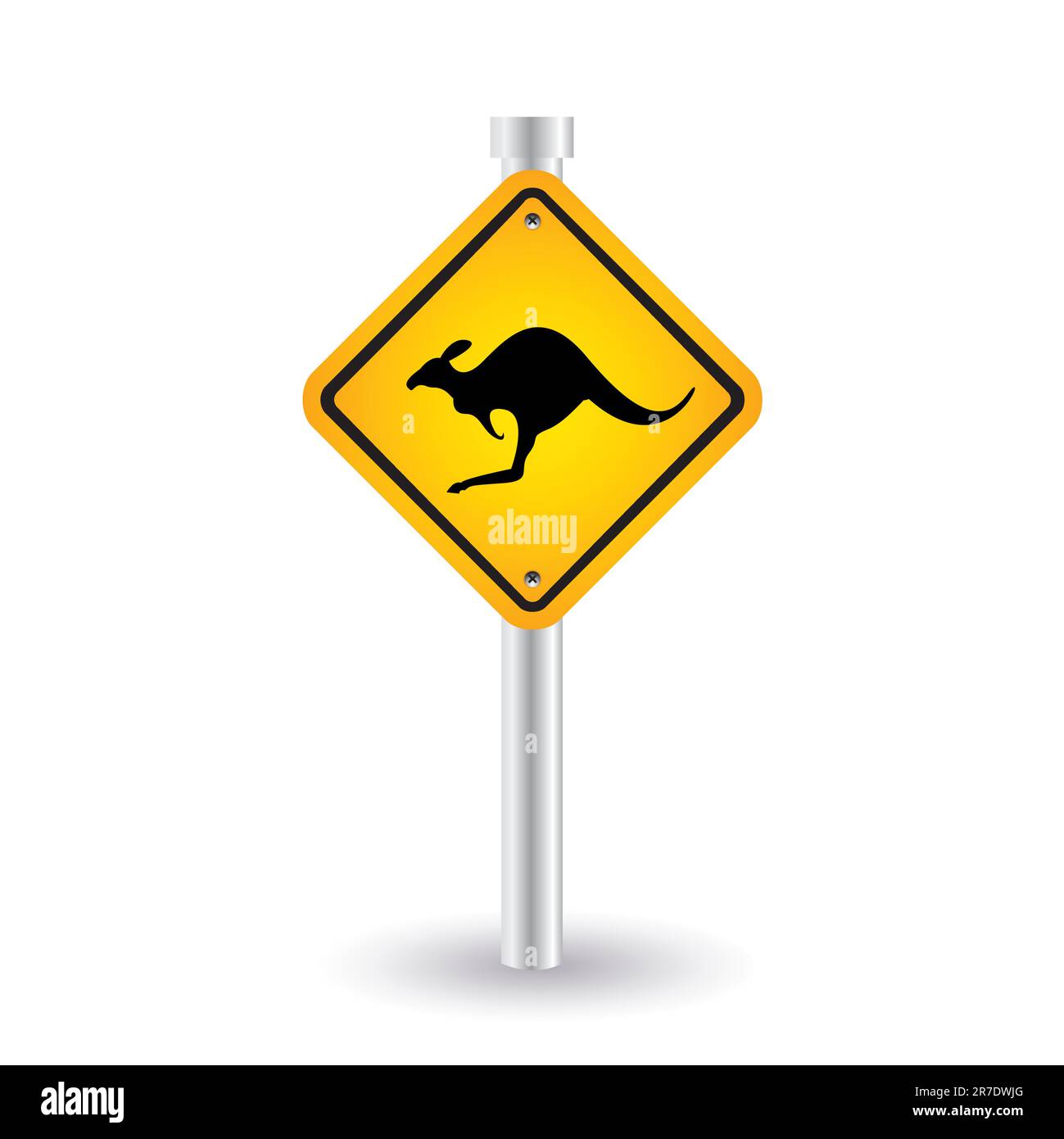 kangaroo sign Stock Vector