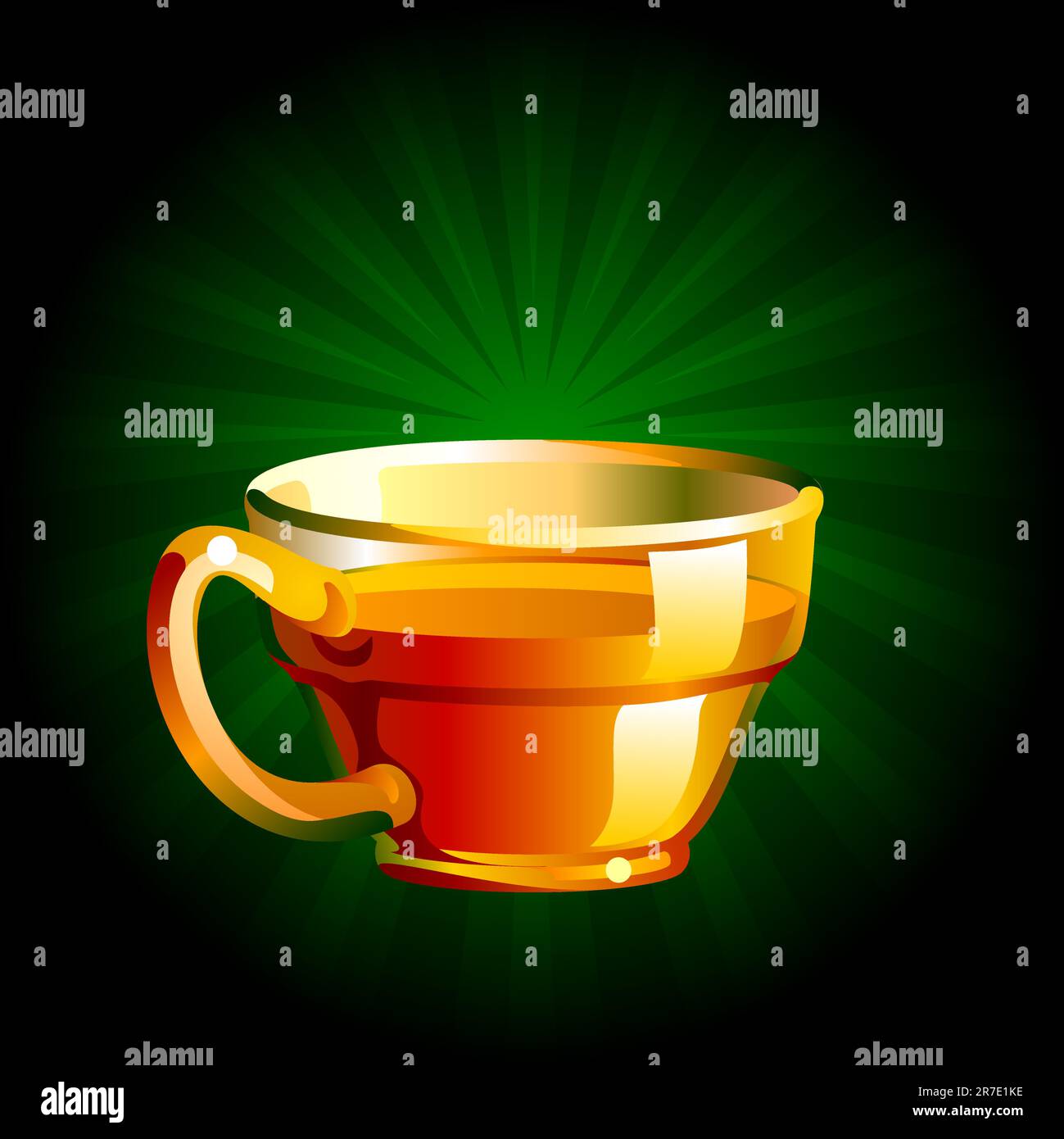 illustration of a shiny and transparent tea cup Stock Vector Image