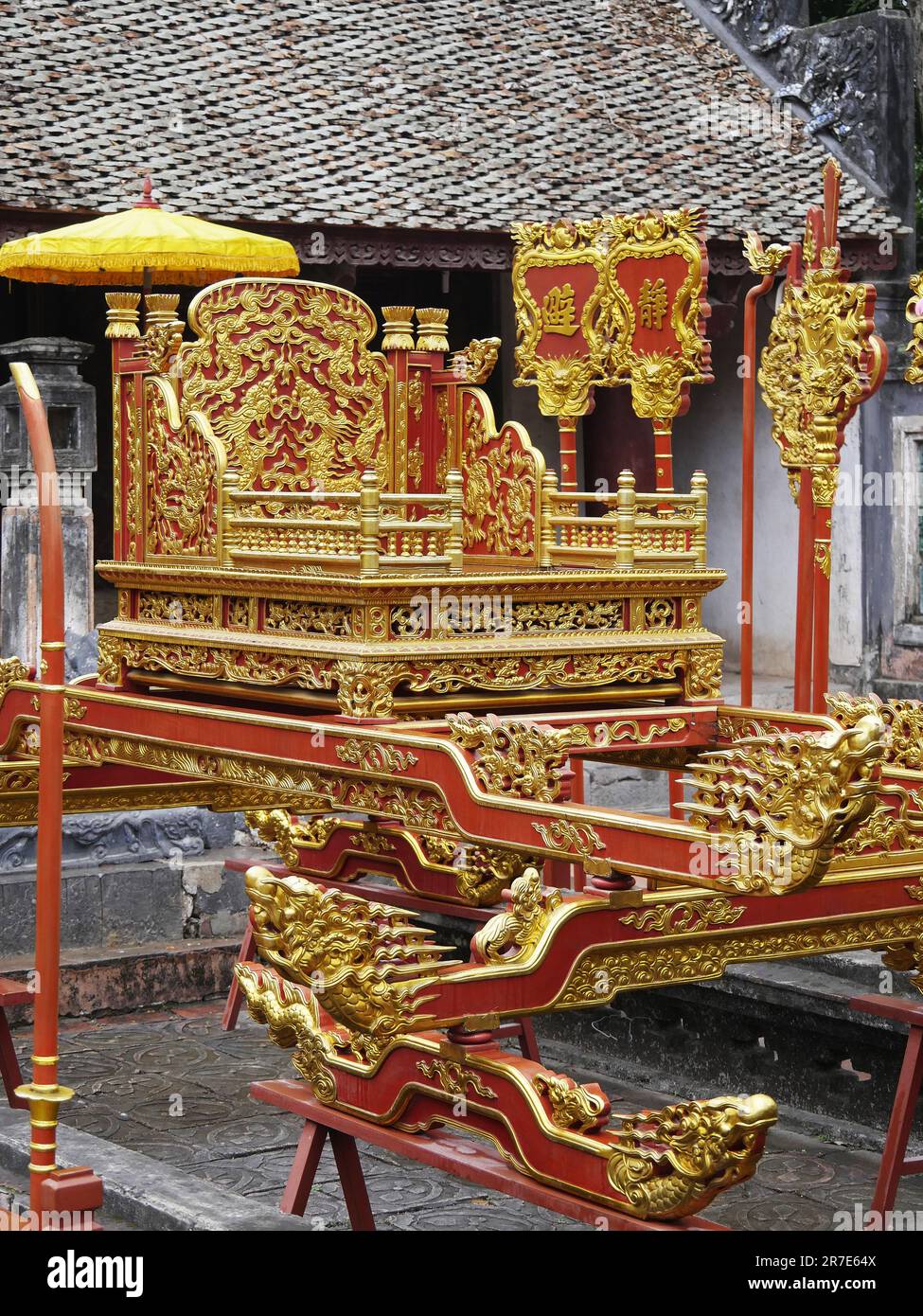 Vietnam, Hoa Lu, Dinh Emperor's Grave, The Throne Stock Photo