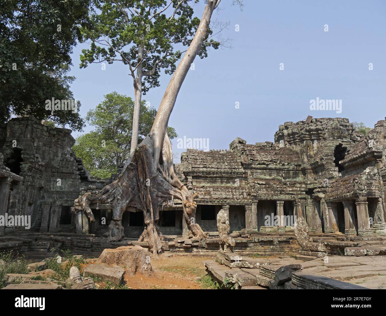 Preah Khan Temple, Siem Reap Province, Angkor's Temple Complex Site listed as World Heritage by Unesco in 1192, built in 1191 by King Jayavarman VII, Stock Photo