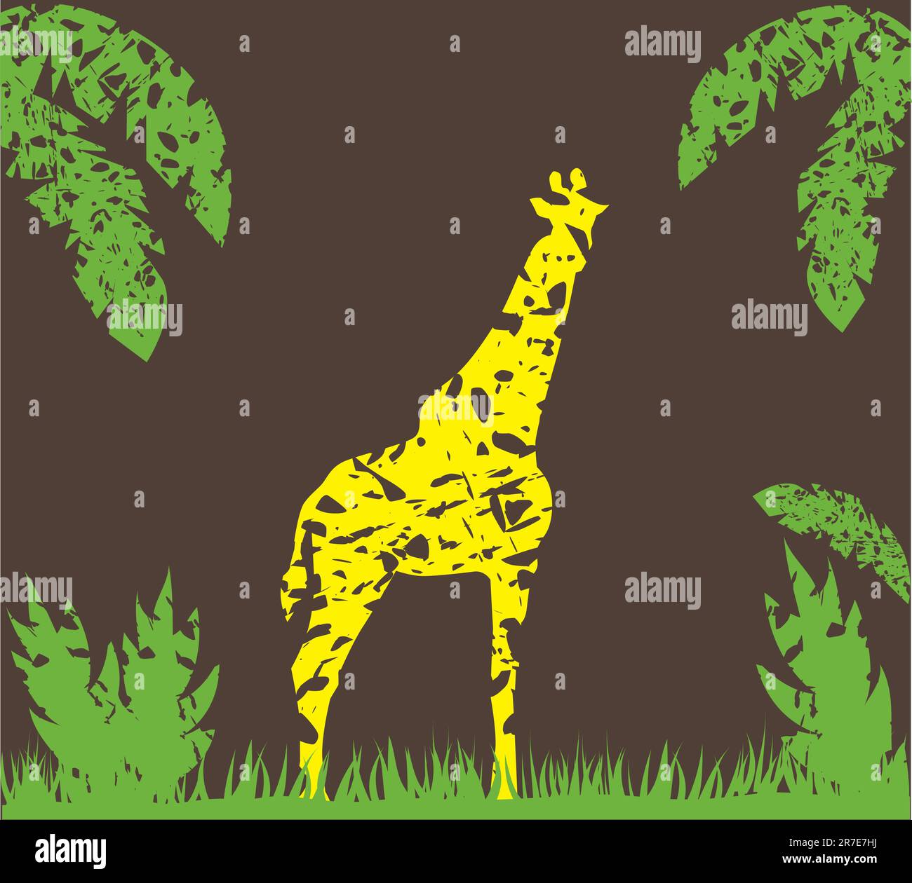 vector illustration of a grunge giraffe Stock Vector Image & Art - Alamy