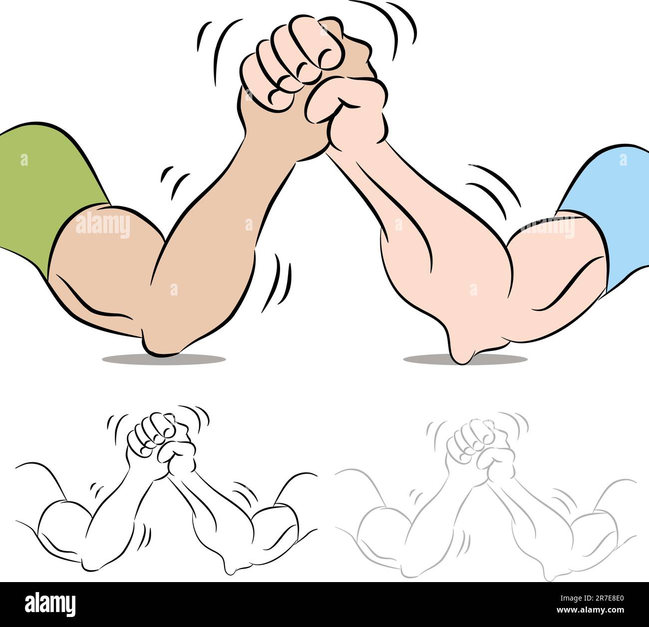 An image of a two people arm wrestling Stock Vector Image & Art Alamy