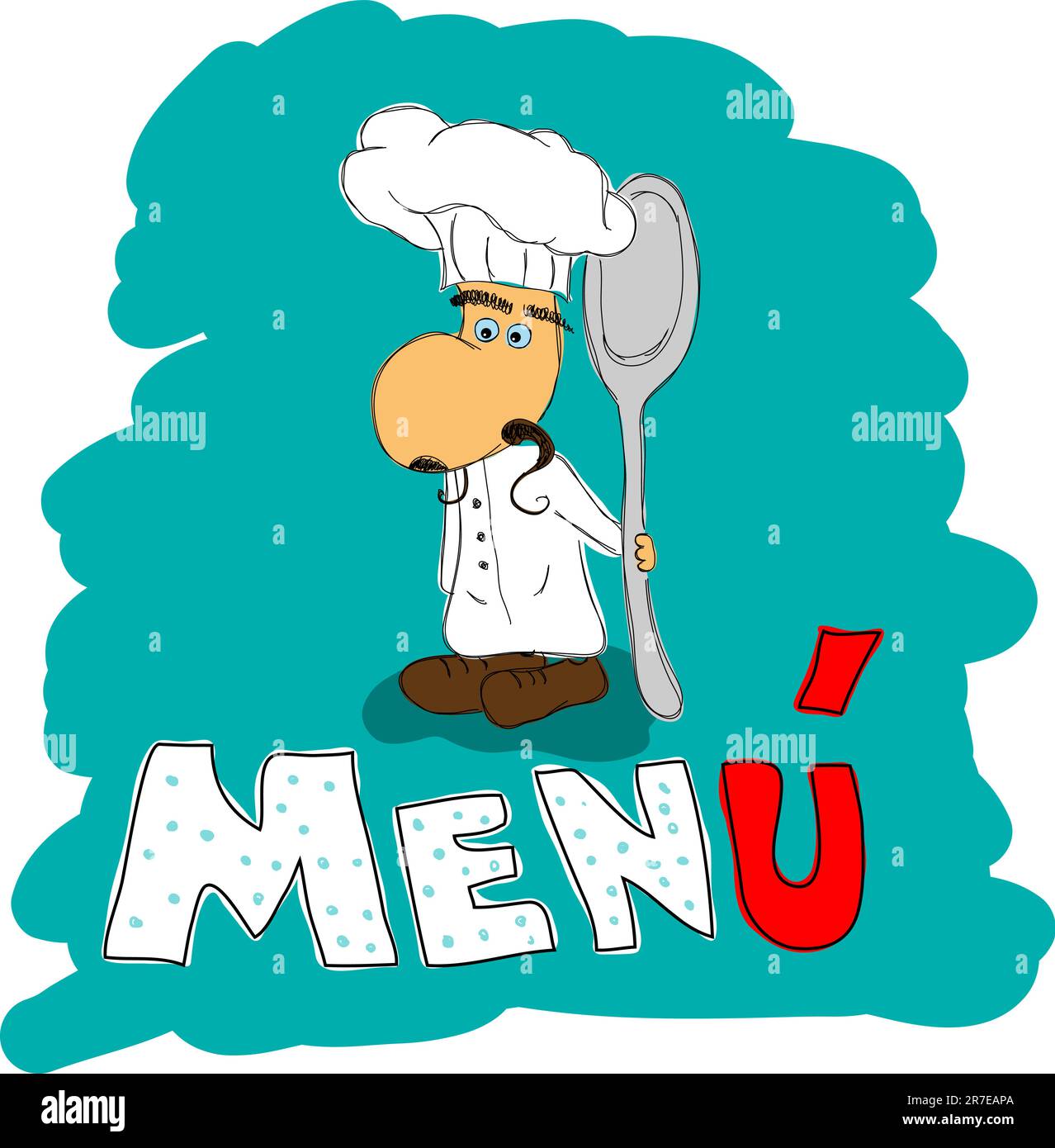 vector-menu-pattern-with-italian-chef-stock-vector-image-art-alamy