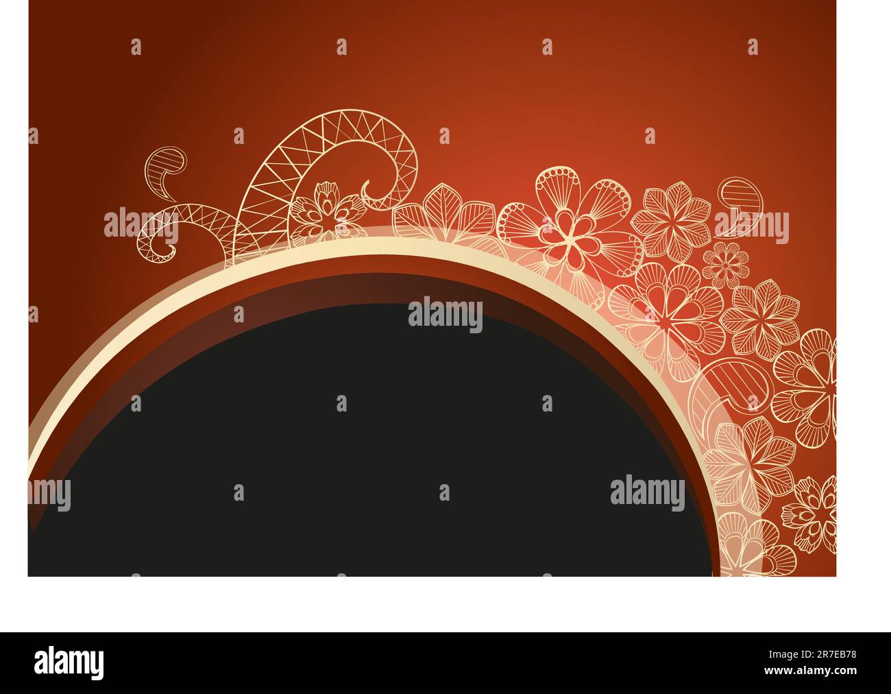 floral theme with a frame in place for your text Stock Vector Image ...