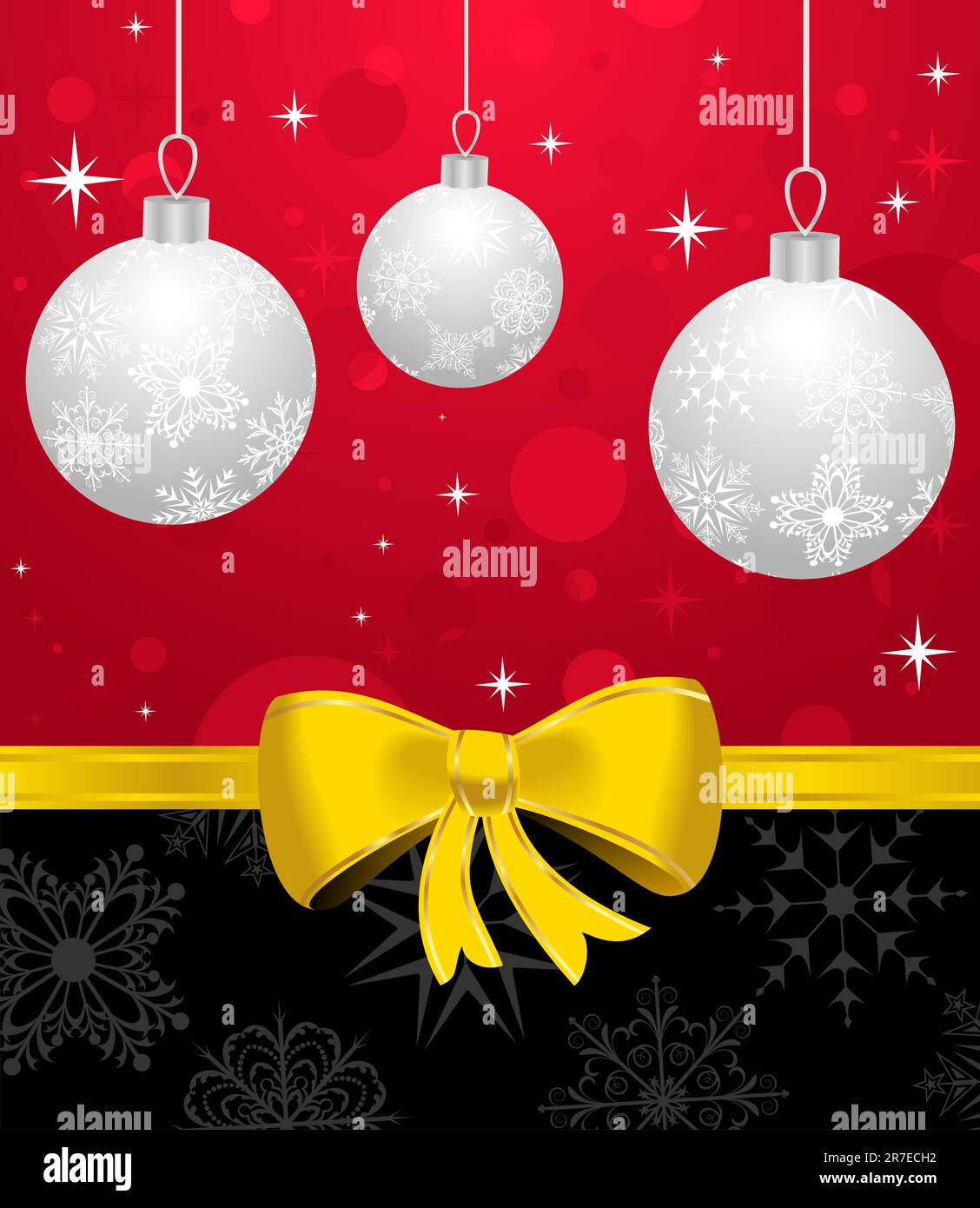 Illustration Christmas card or background with set balls - vector Stock ...