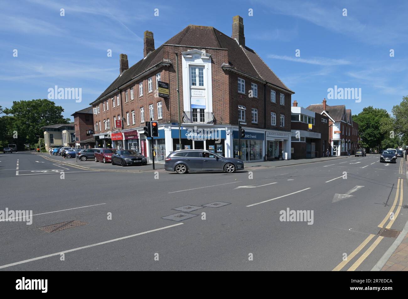 The town centre in Horley Surrey on a hot summers day in June Stock ...