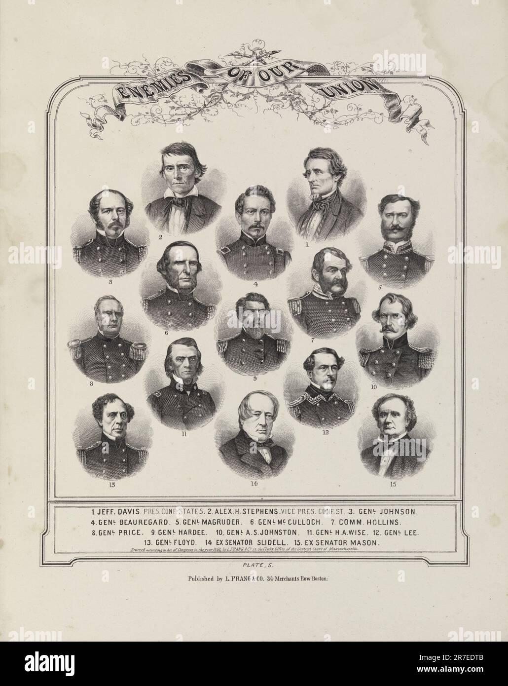 Enemies of our Union 1862 Stock Photo