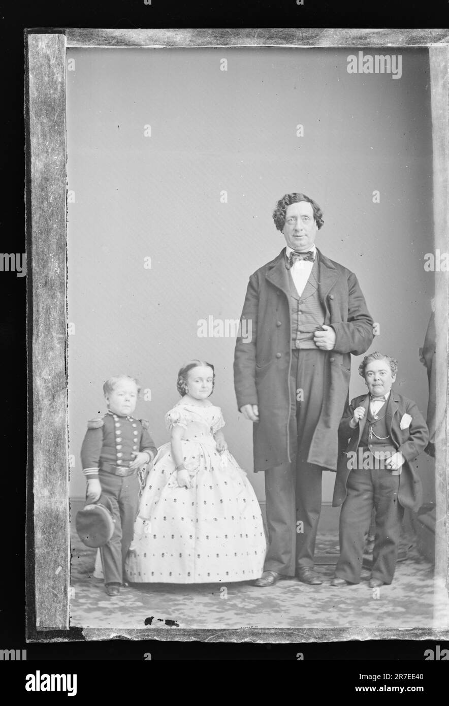 G.W.M. Nutt, Charles and Lavinia Stratton, and William Harrigan c. 1860-1870 Stock Photo