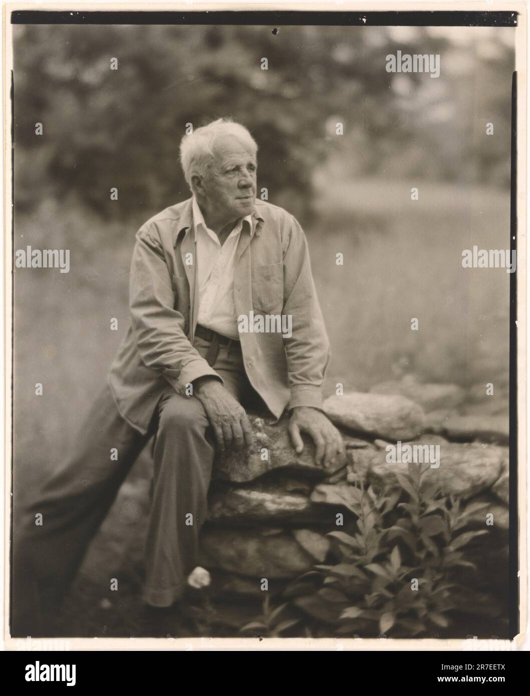 Robert Frost c. 1955 Stock Photo