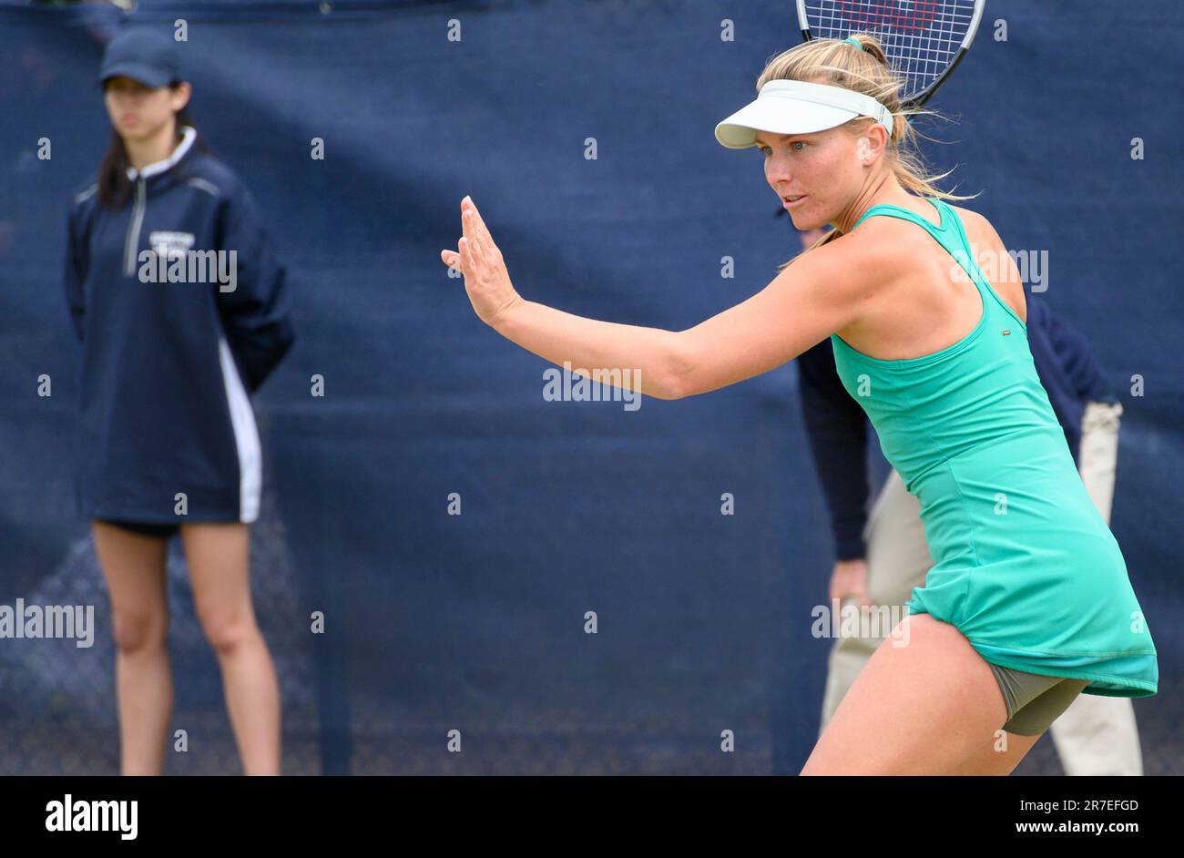 Maddison Inglis (Aus) playing in the first round at the Surbiton Trophy, London, 6th June 2023. Stock Photo