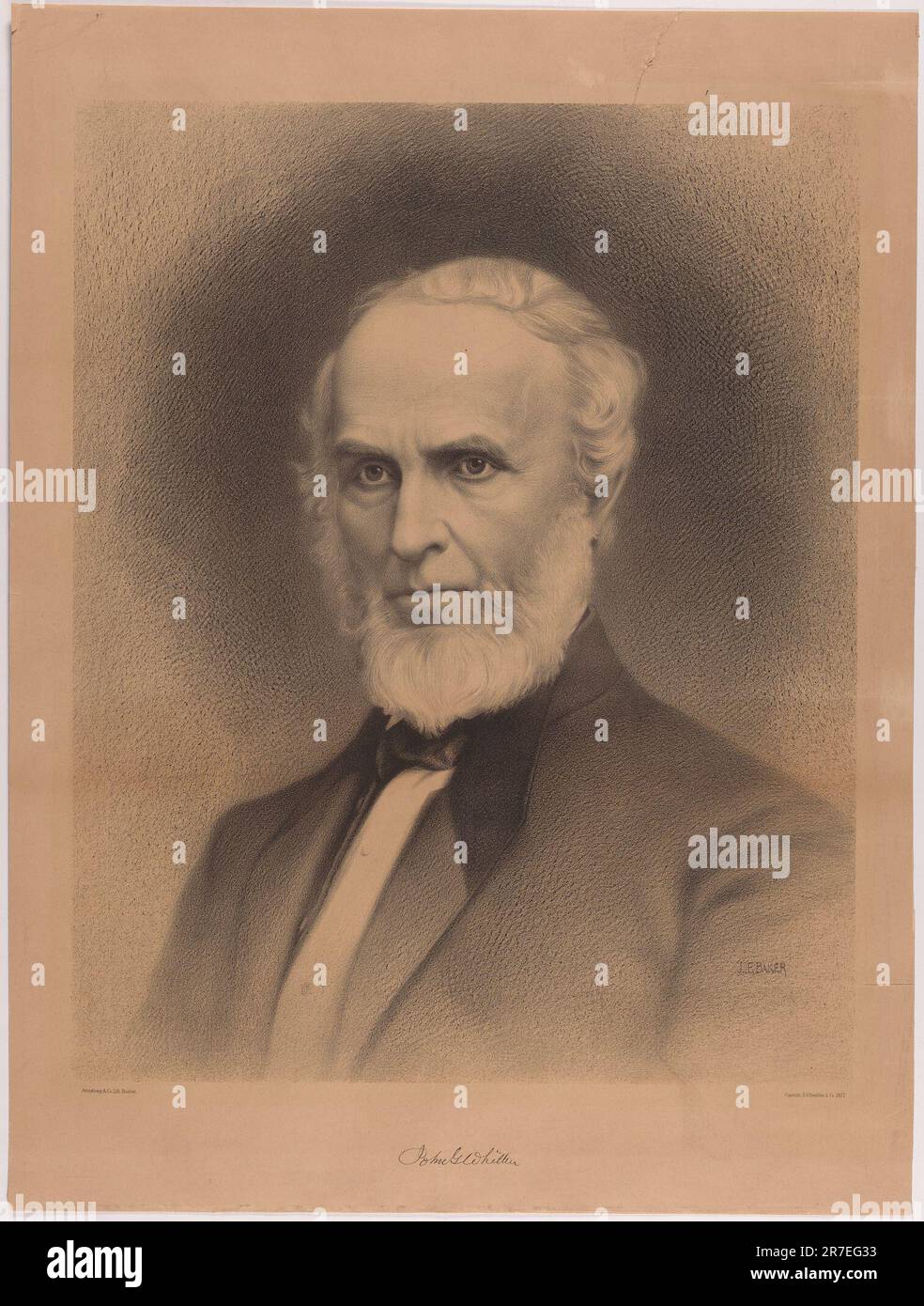 John Greenleaf Whittier 1877 Stock Photo Alamy
