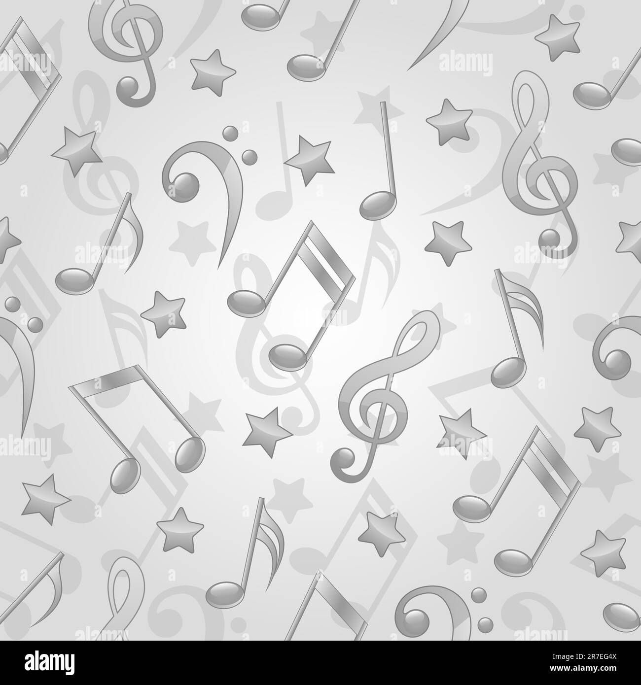 Seamless pattern with a musical notes. Vector illustration. Stock Vector