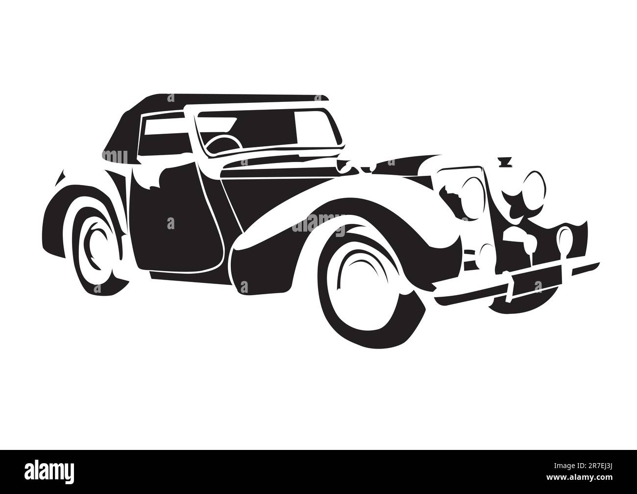 old vintage car isolated on white background Stock Vector Image & Art