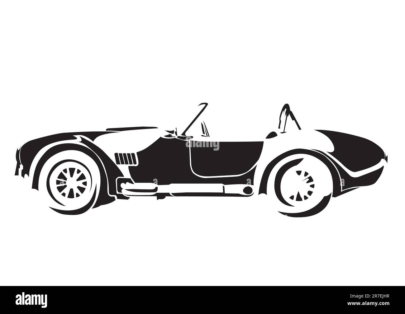 old vintage car isolated on white background Stock Vector Image & Art