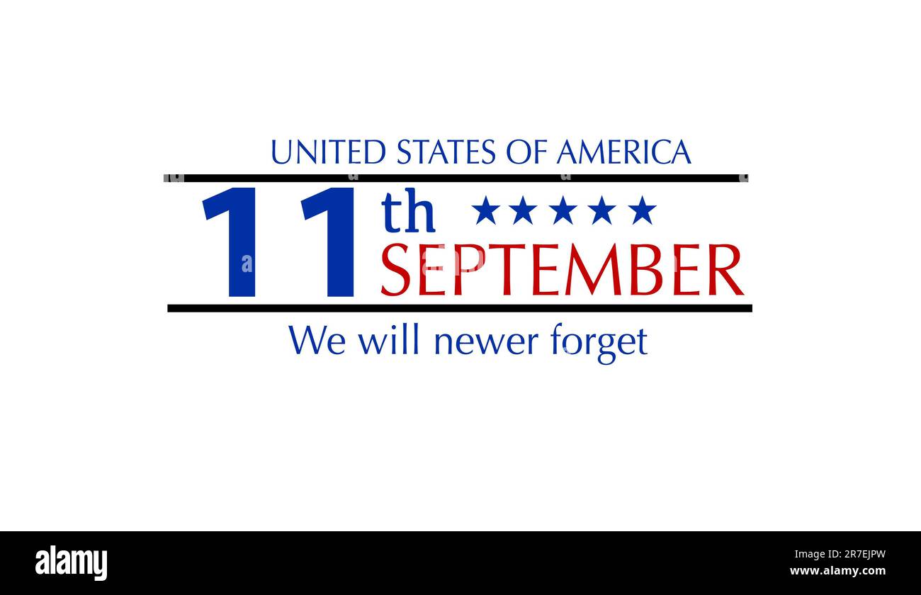 Patriot day 9 11 never forget social media graphics Stock Photo - Alamy