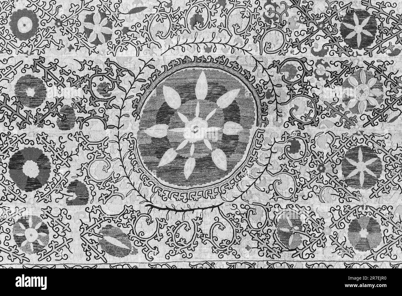 Colorful vintage surface with an old oriental pattern. The background