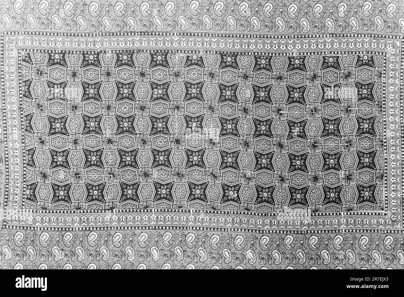 Colorful vintage surface with an old oriental pattern. The background