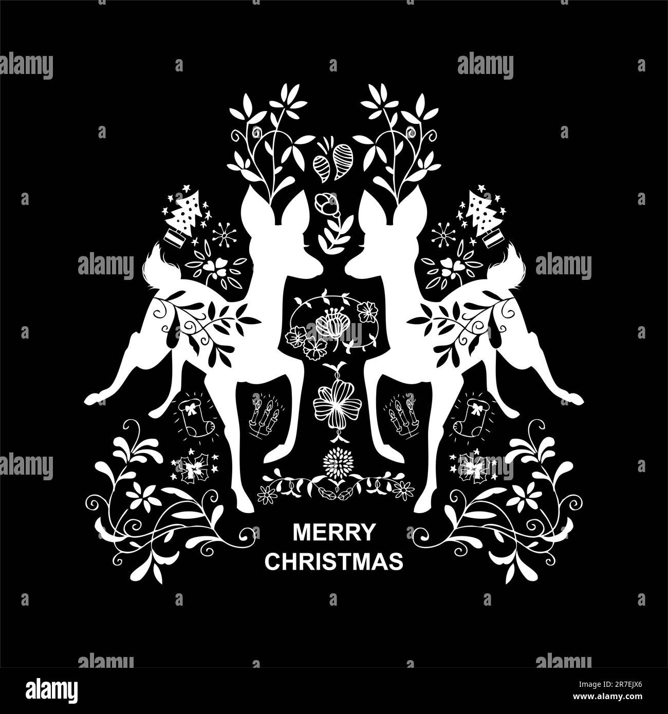 cute-christmas-card-stock-vector-image-art-alamy