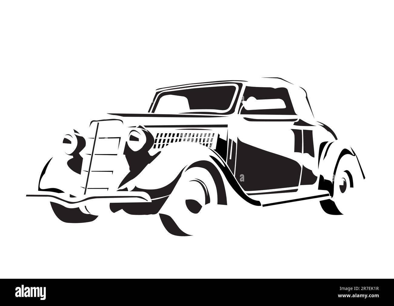 old vintage car isolated on white background Stock Vector Image & Art