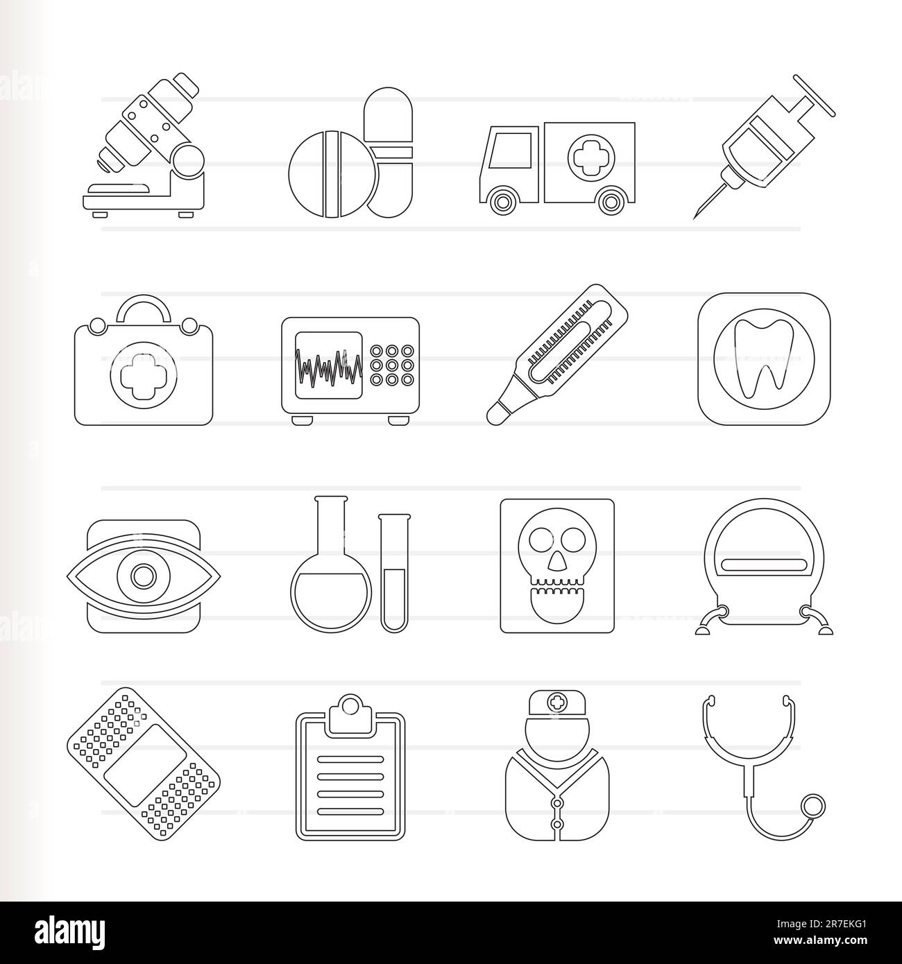 medical, hospital and health care icons - vector icon set Stock Vector ...