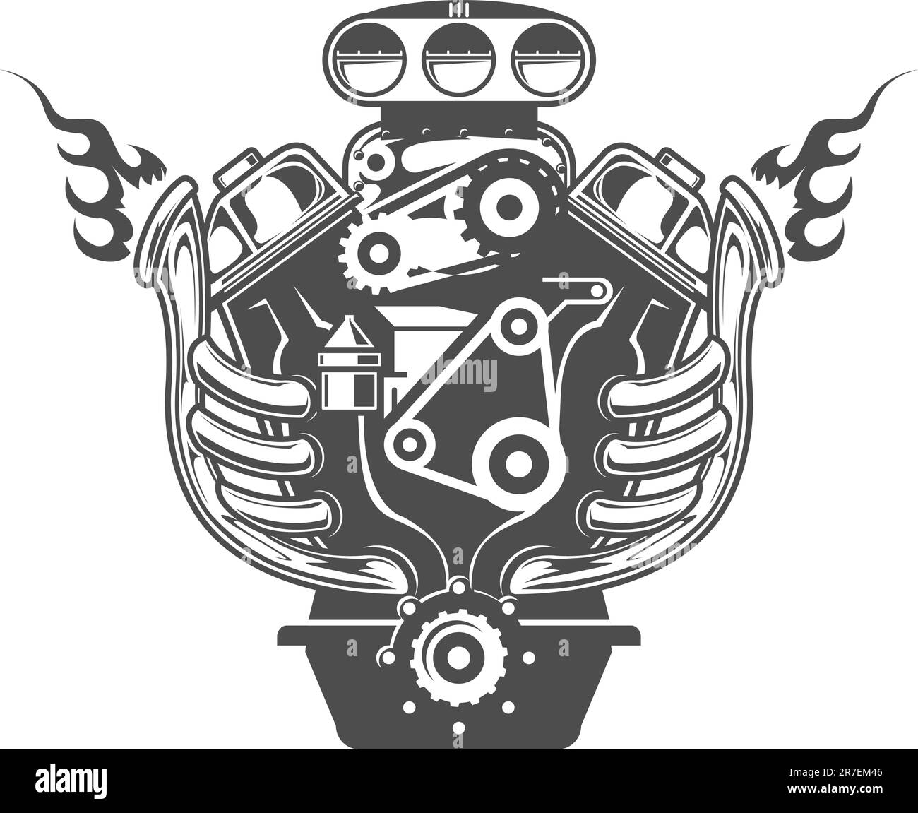 Engine and hand Stock Vector Images Alamy