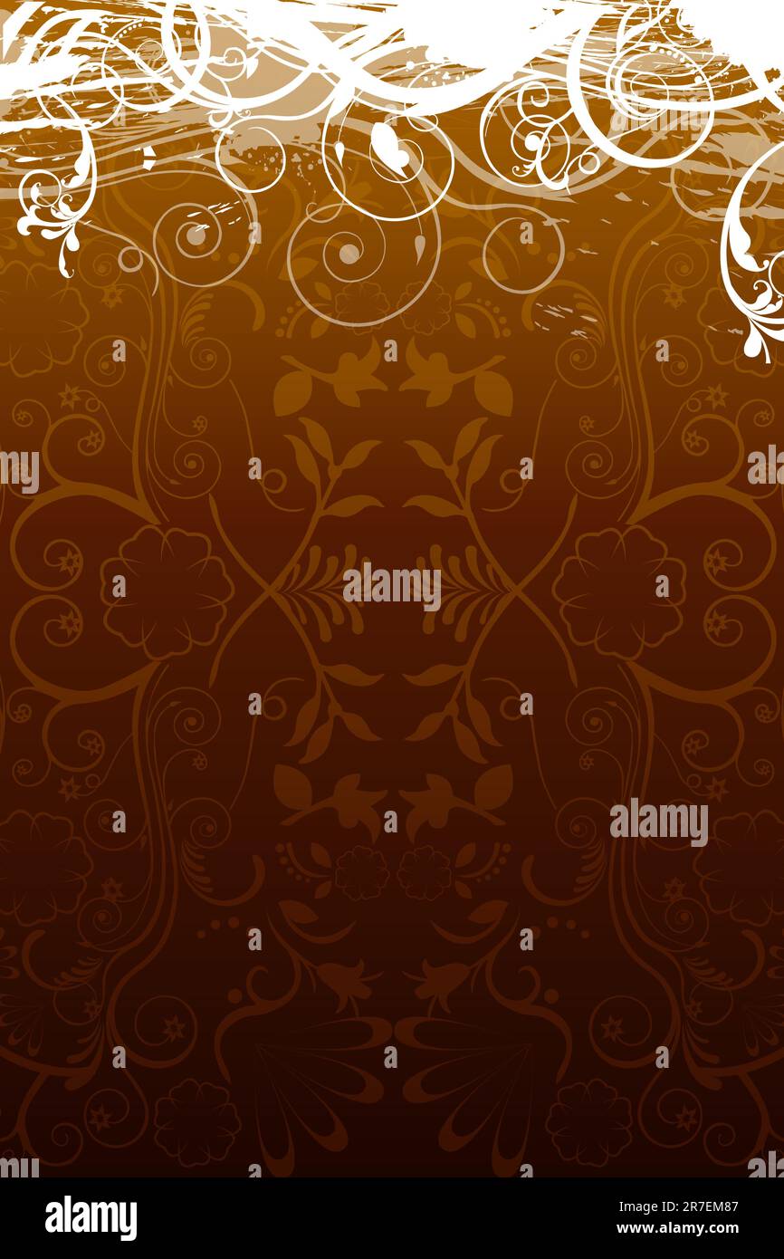illustration of abstract floral card Stock Vector Image & Art - Alamy