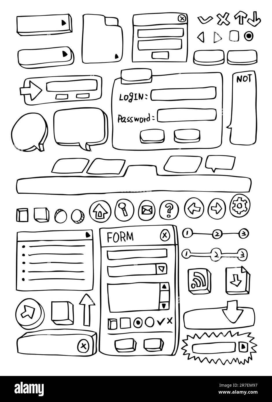 hand draw web icon,vector Stock Vector Image & Art Alamy