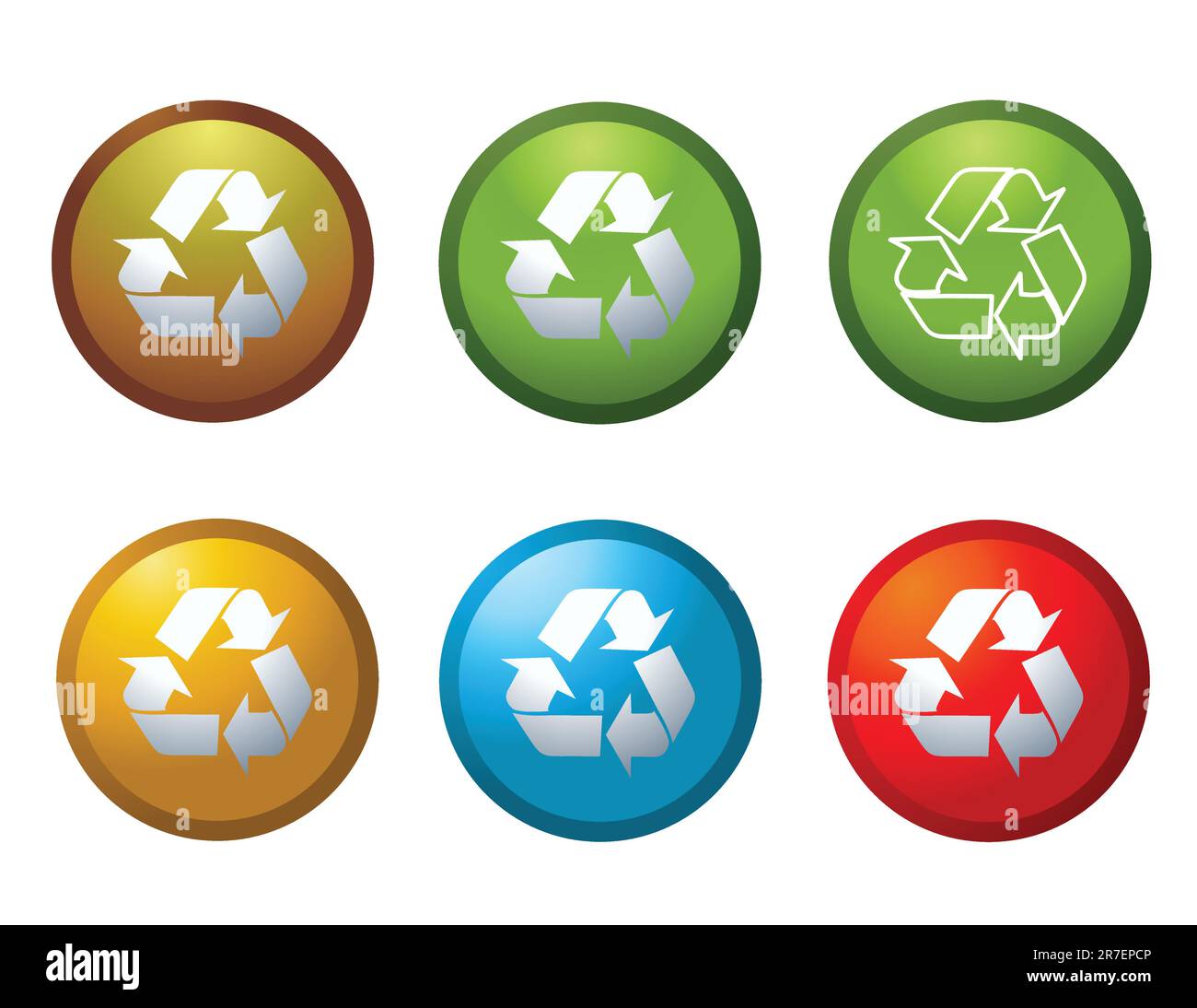 Vector recycle buttons icons symbols illustration Stock Vector Image ...