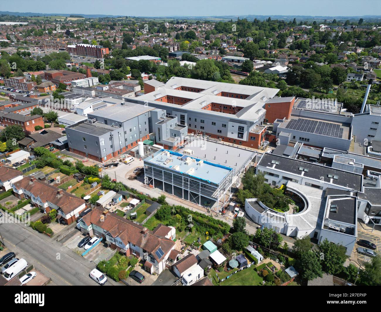 Hereford County Hospital aerial view of main hospital in Herefordshire ...