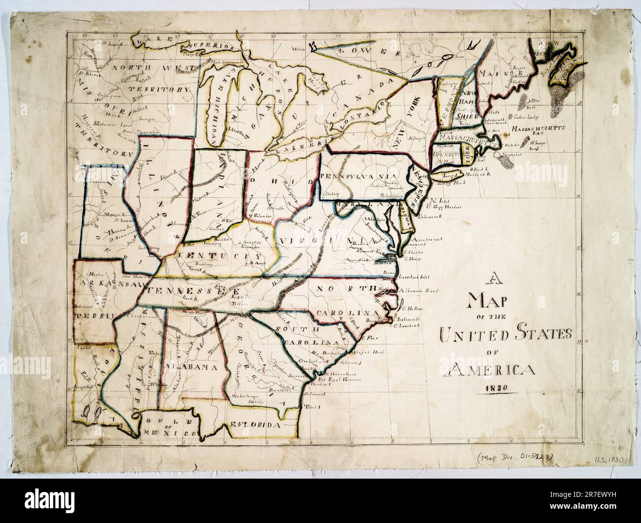 Map of new york 1830 hi res stock - A Map Of The United States Of America 1830 Maps Of North America Countries United States Except New York Whole Copyright Date 1830 United 2R7EWYH