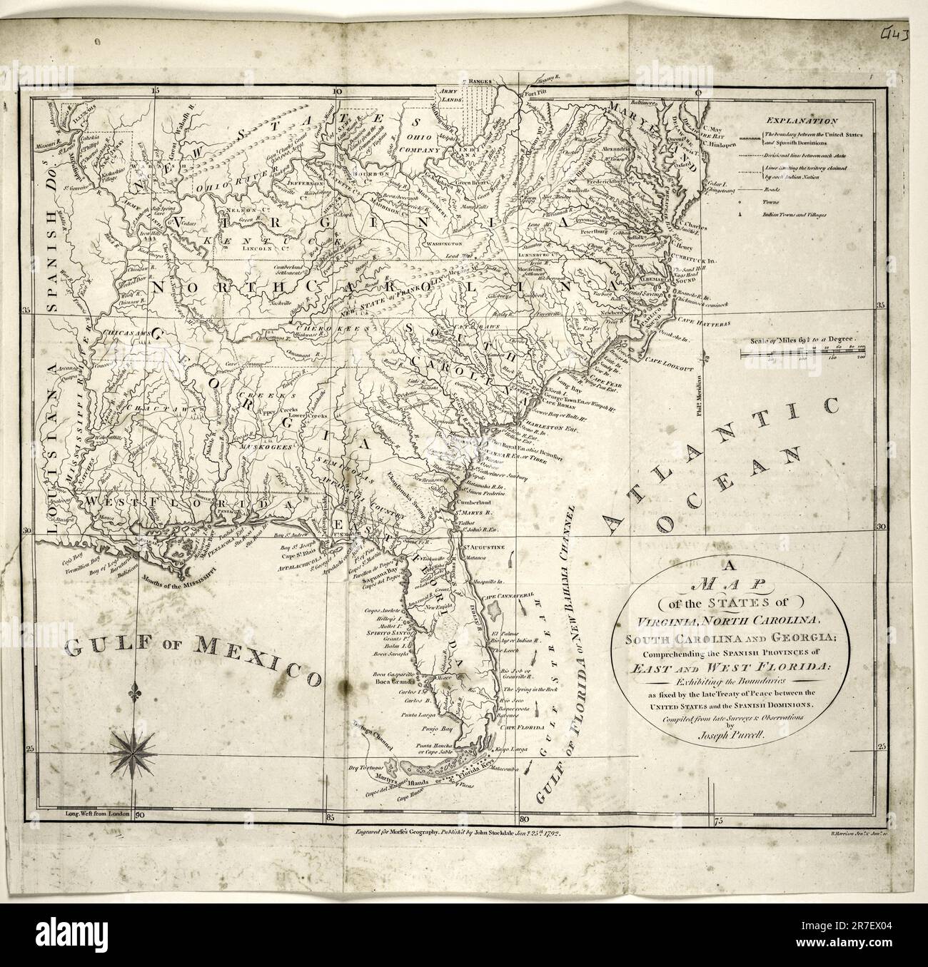 A map of the states of Virginia, North Carolina, South Carolina and