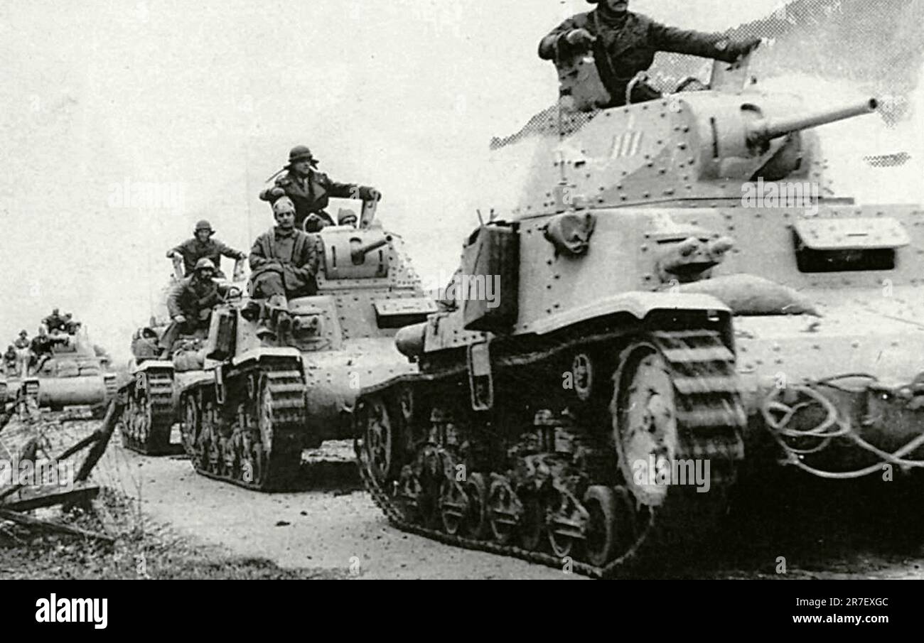 World War II ITALY. Tanks, M13/40, M13/40 tanks 1941/42. The M13/40