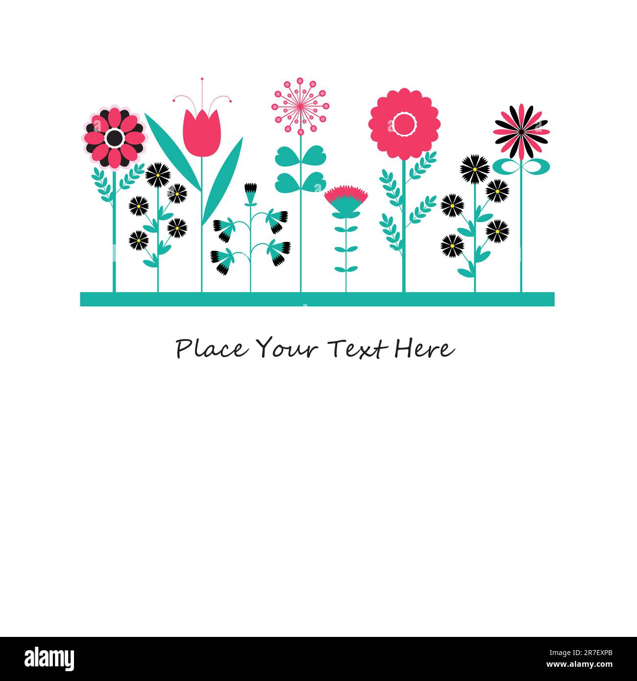Colourful Spring flowers background. Vector illustration Stock Vector ...