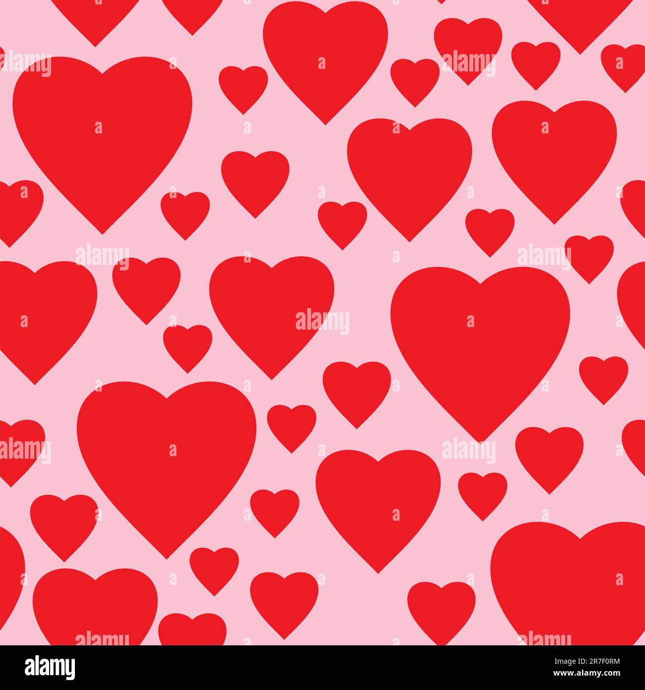Valentine's day abstract simple pink background with red hearts ...
