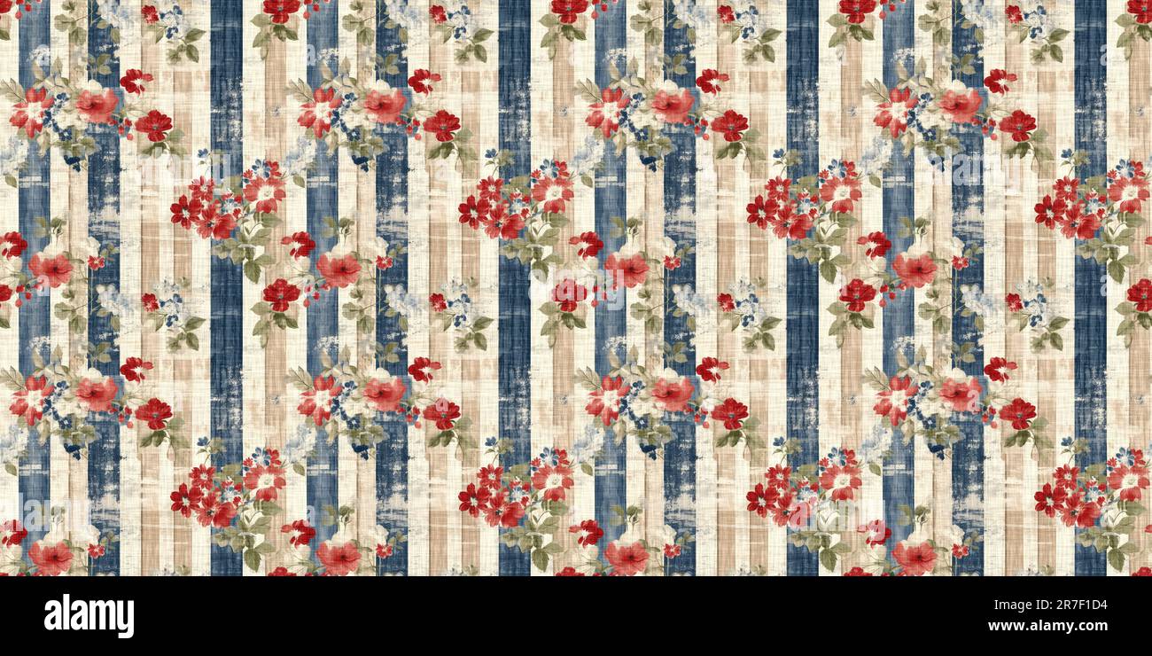 Rustic Red Ribbon Rustic americana seamless ribbon in traditional red, white and blue ...