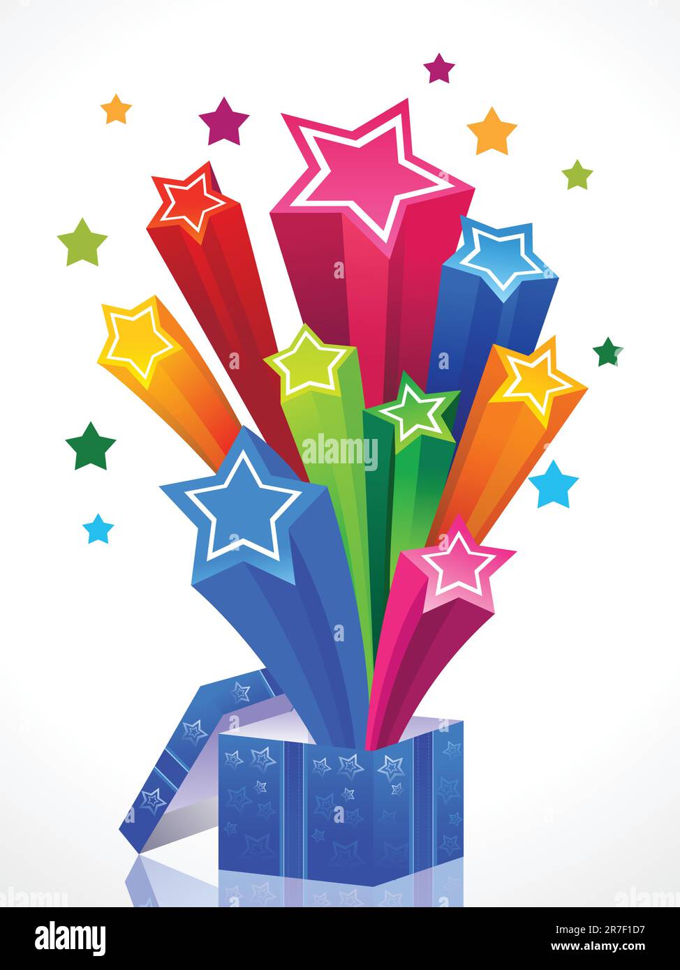 abstract colorful magic box vector illustration Stock Vector Image ...