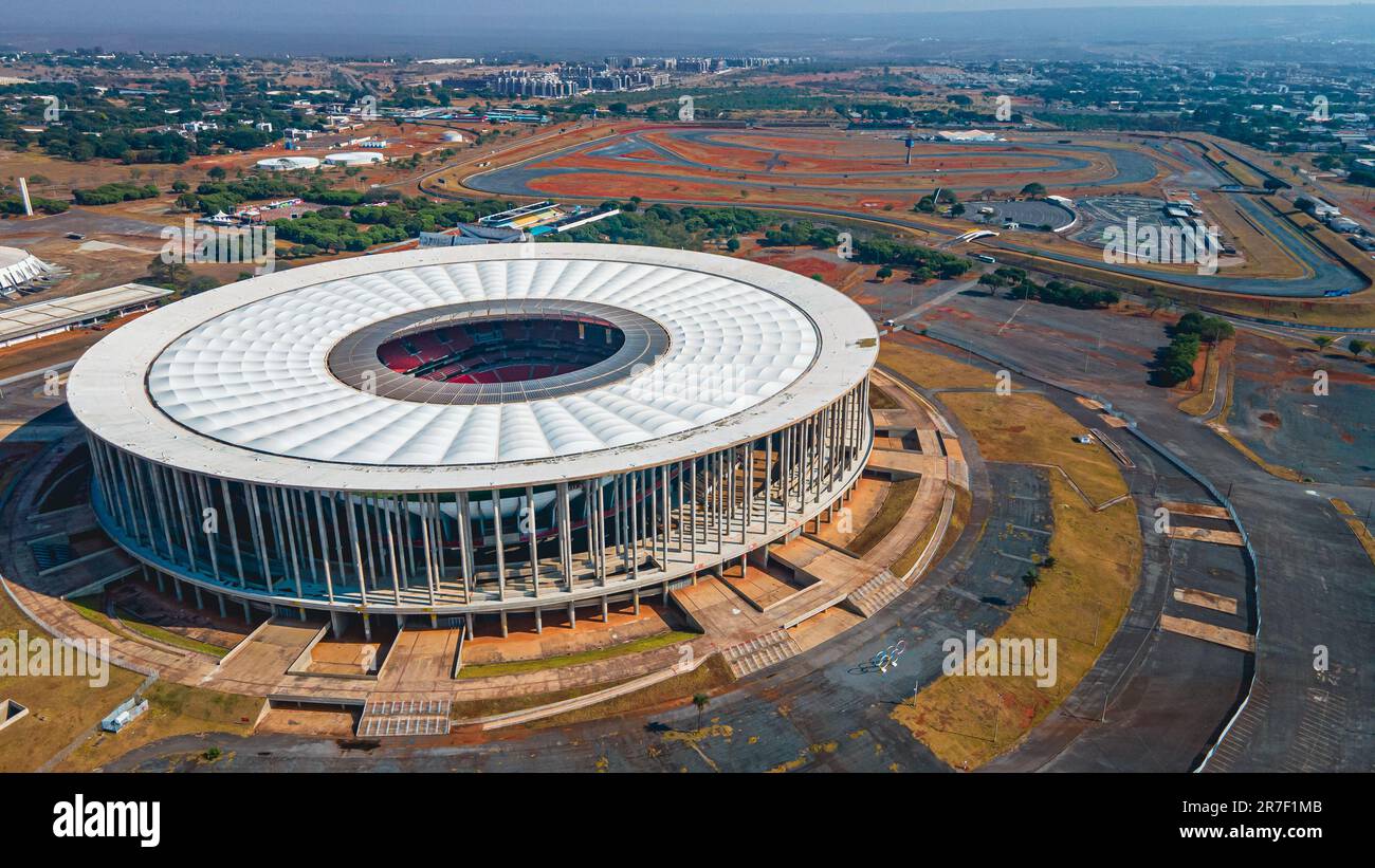 Arena BRB Mané Garrincha is a Brazilian football stadium and multipurpose arena, located in Brasília, in the Federal District. Stock Photo
