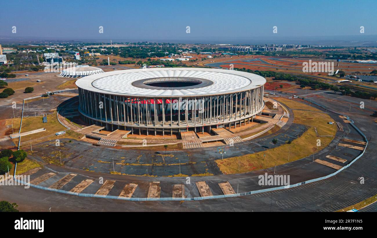 Arena BRB Mané Garrincha is a Brazilian football stadium and multipurpose arena, located in Brasília, in the Federal District. Stock Photo