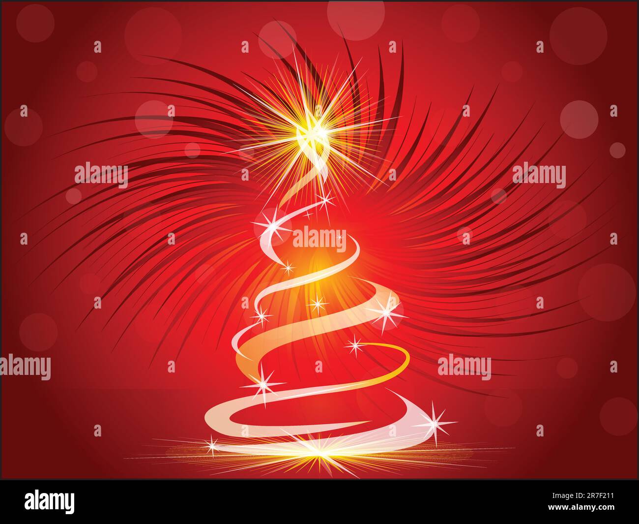 christmas tree with sparkle vector illustration Stock Vector Image ...