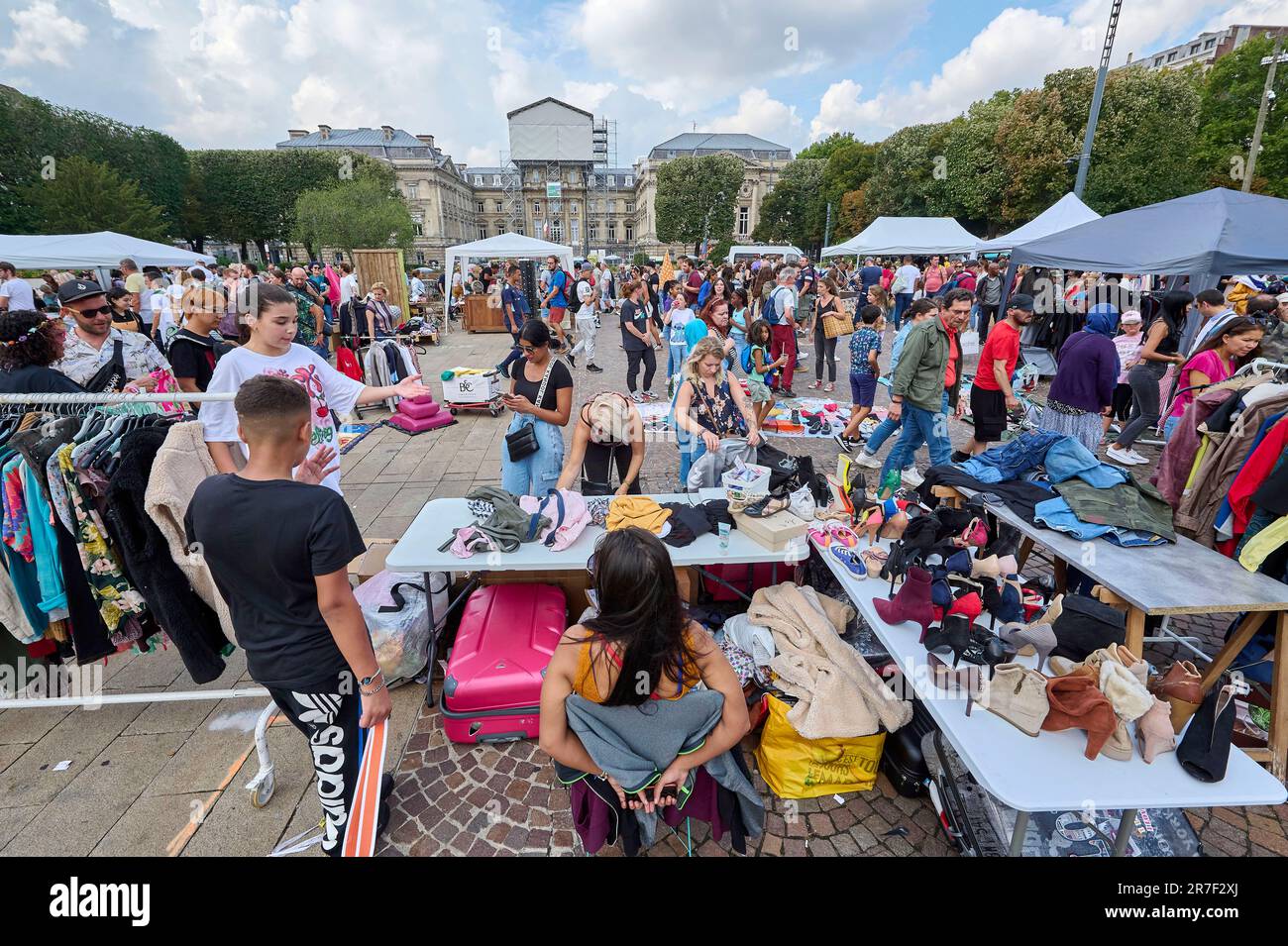 Lille (northern France) the flea market Stock Photo Alamy