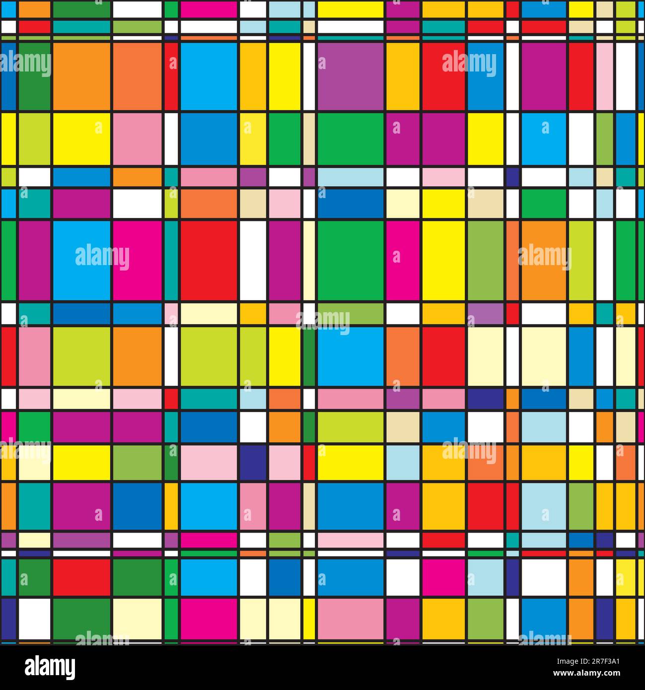 Abstract background with motley square tiles. Seamless pattern. Vector ...