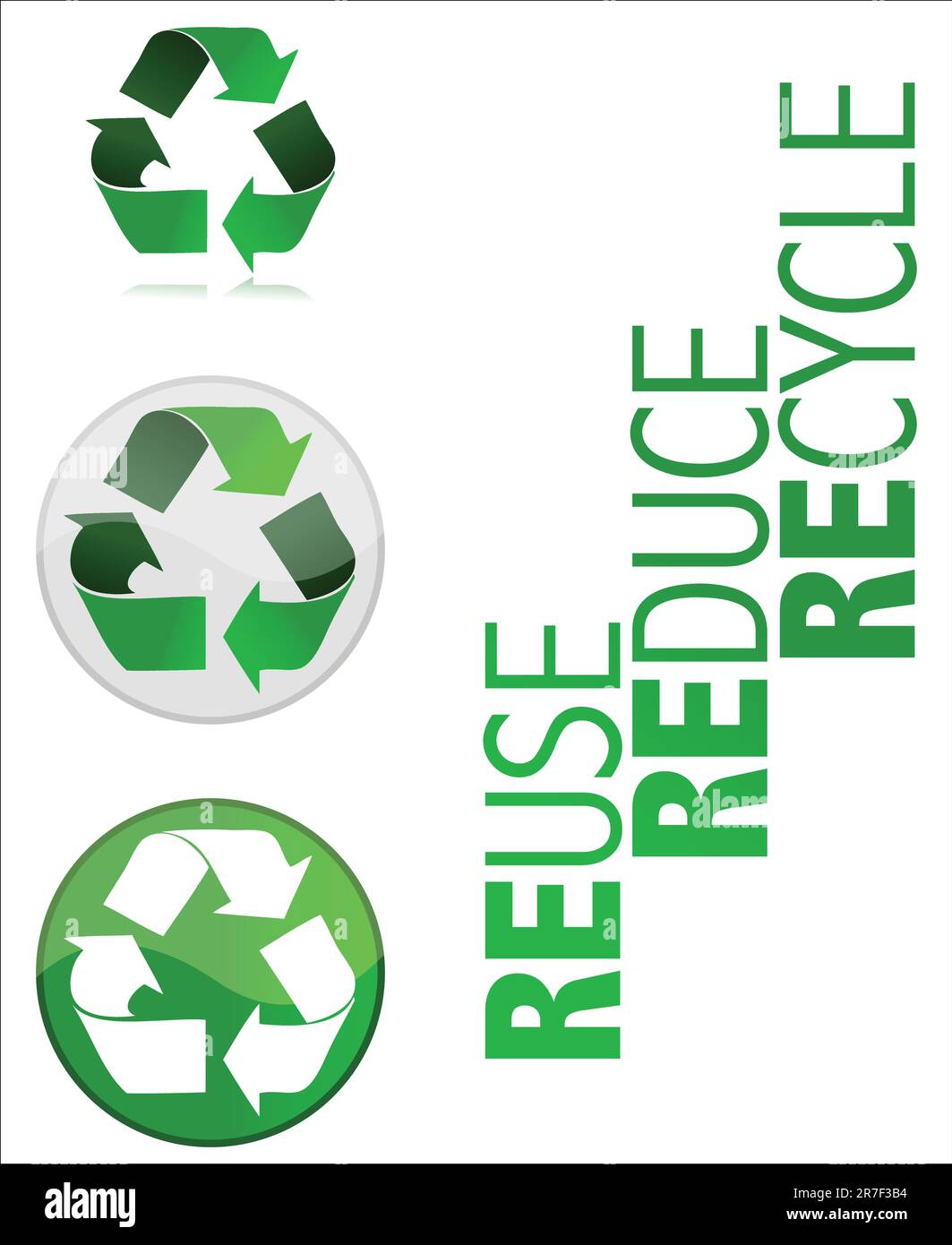 Symbol Recycle R Recycle Symbol Vector Illustration set green logo Stock Vector Image ...